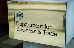 Department for Business & Trade Sign